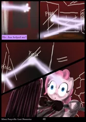 Size: 752x1063 | Tagged: artist:helenasherzblut, blood, comic, derpibooru import, fanfic:silent ponyville, grimdark, lost memories, pinkamena diane pie, pinkie pie