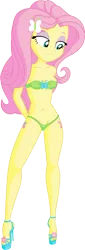 Size: 1559x4589 | Tagged: suggestive, artist:rexpony, derpibooru import, fluttershy, equestria girls, bandeau, belly button, bra, breasts, clothes, delicious flat chest, feet, female, flattershy, high heels, panties, simple background, solo, solo female, toes, transparent background, underwear, vector