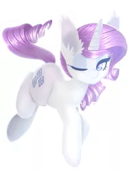 Size: 1200x1600 | Tagged: safe, artist:hawthornss, derpibooru import, rarity, bright, ear fluff, shiny, simple background, solo, white background, wink