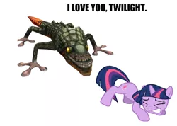 Size: 850x605 | Tagged: derpibooru import, dodongo, downvote bait, meme, meta, mighty dodongo, nintendo, safe, the legend of zelda, this will end in tears, twilight sparkle