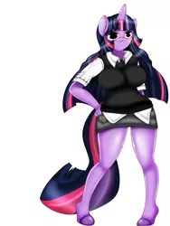 Size: 6000x8000 | Tagged: absurd resolution, anthro, artist:handmantoot, breasts, busty twilight sparkle, derpibooru import, female, hips, hourglass figure, safe, solo, sweater puppies, sweater vest, twilight sparkle