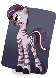 Size: 793x1088 | Tagged: artist:sigmanas, derpibooru import, oc, oc:taylor, safe, solo, unofficial characters only, zebra