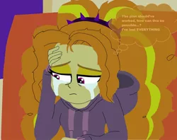 Size: 2074x1642 | Tagged: safe, artist:cbear624, derpibooru import, adagio dazzle, equestria girls, addolorato dazzle, aftermath, crying, feels, sad, solo