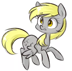 Size: 723x712 | Tagged: safe, artist:solweig, derpibooru import, derpy hooves, pegasus, pony, chibi, female, mare, solo