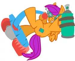 Size: 1024x833 | Tagged: artist:javkiller, derpibooru import, jet set radio, safe, scootaloo, solo, spray can