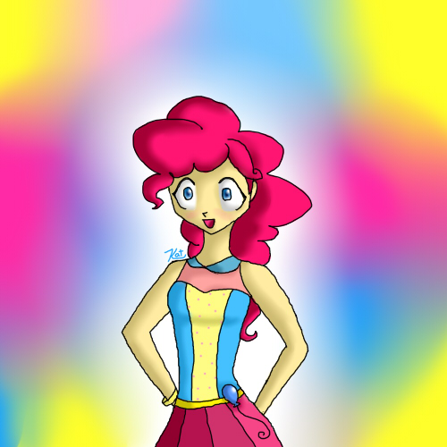 Size: 500x500 | Tagged: artist:kayak94, derpibooru import, human, humanized, pinkie pie, safe, solo