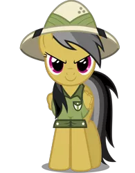 Size: 4000x5139 | Tagged: artist:dashiesparkle, daring do, derpibooru import, determined, grin, looking at you, safe, simple background, solo, transparent background, vector