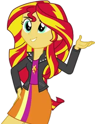 Size: 6000x7831 | Tagged: safe, artist:kiowa213, derpibooru import, sunset shimmer, equestria girls, absurd resolution, clothes, leather jacket, simple background, skirt, solo, transparent background