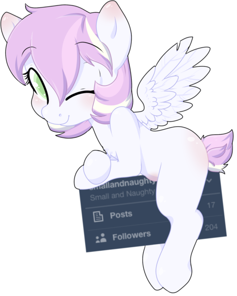 Size: 1280x1600 | Tagged: suggestive, artist:smallandnaughty, derpibooru import, oc, oc:princess pastel, unofficial characters only, pegasus, pony, blank flank, cute, cute porn, solo, tumblr, wink