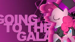 Size: 1920x1080 | Tagged: safe, artist:juakakoki, artist:thehellbean, derpibooru import, pinkie pie, earth pony, pony, clothes, female, hat, mare, shoes, solo, top hat, tuxedo, vector, wallpaper