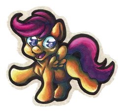 Size: 750x681 | Tagged: safe, artist:sombrastudio, derpibooru import, scootaloo, solo