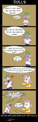 Size: 2000x6398 | Tagged: safe, artist:beowulf100, derpibooru import, spike, sweetie belle, anthro, awkward, barbie doll, comic, cute, doll, female, kids, male, shipping, spikebelle, straight