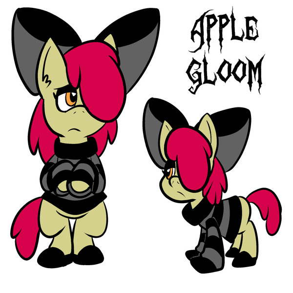 Size: 2400x2400 | Tagged: apple bloom, apple gloom, applegloom, artist:pembroke, derpibooru import, safe, simple background