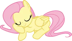 Size: 3559x2021 | Tagged: artist:porygon2z, cute, derpibooru import, fluttershy, safe, simple background, sleeping, solo, stare master, transparent background, vector