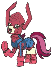 Size: 690x956 | Tagged: artist:schmoe-joe, clothes, costume, derpibooru import, galactus, roseluck, safe, solo