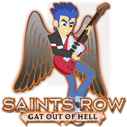 Size: 512x512 | Tagged: safe, derpibooru import, flash sentry, equestria girls, gat out of hell, guitar, johnny gat, saints row, wings