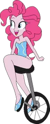 Size: 223x554 | Tagged: artist needed, source needed, safe, derpibooru import, pinkie pie, equestria girls, acrobat, leotard, simple background, solo, transparent background, unicycle