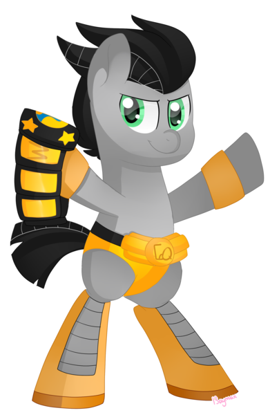 Size: 2105x3123 | Tagged: safe, artist:13aymax, derpibooru import, oc, oc:forged steel, unofficial characters only, earth pony, pony, clothes, partial nudity, solo, topless