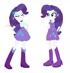 Size: 573x602 | Tagged: safe, artist:berrypunchrules, derpibooru import, rarity, equestria girls, alternate design, human counterpart, pony counterpart, self ponidox