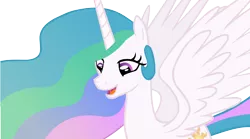 Size: 9800x5460 | Tagged: suggestive, artist:emu34b, derpibooru import, princess celestia, absurd resolution, drool, missing accessory, open mouth, show accurate, simple background, solo, tongue out, transparent background, vector