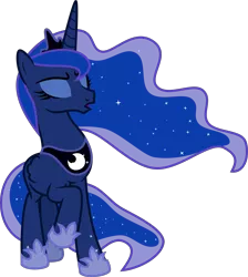 Size: 6000x6710 | Tagged: absurd resolution, artist:sir-teutonic-knight, derpibooru import, eyes closed, princess luna, raised hoof, safe, simple background, solo, .svg available, transparent background, vector