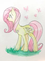 Size: 960x1280 | Tagged: artist:yukimaki, derpibooru import, fluttershy, safe, solo