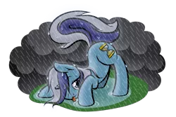 Size: 4800x3200 | Tagged: suggestive, artist:dewlshock, artist:rainbowdrool, derpibooru import, minuette, :p, bedroom eyes, face down ass up, female, hair over one eye, looking at you, rain, smiling, solo, solo female, tongue out, trace, wet, wet mane