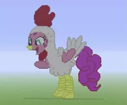 Size: 1233x1024 | Tagged: derpibooru import, minecraft, minecraft pixel art, nightmare night, pinkie pie, pixel art, safe