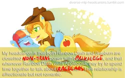 Size: 901x565 | Tagged: artist:flow3r-child, braeburn, derpibooru import, diverse-mlp-headcanons, drama, drama bait, edit, headcanon, rainbow dash, safe