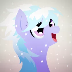 Size: 1000x1000 | Tagged: artist:smokedpone, cloudchaser, derpibooru import, happy, safe, snow, snowfall, solo