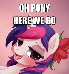 Size: 648x688 | Tagged: suggestive, artist:guinefurrie, derpibooru import, oc, oc:giddyflirt, unofficial characters only, pony, unicorn, drool, drool string, explicit source, here we go again, oh boy here we go, reaction image, solo, tumblr