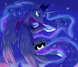 Size: 3500x3000 | Tagged: artist:rayadra, derpibooru import, princess luna, safe, solo