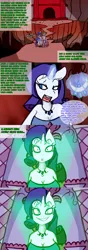 Size: 1280x3628 | Tagged: anthro, artist:somescrub, ask nudist sweetie belle, clothes, derpibooru import, dress, necklace, possessed, rarity, spike, suggestive, tartarus, tumblr