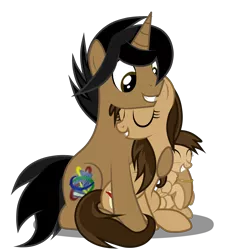 Size: 3700x4000 | Tagged: safe, artist:junkiesnewb, derpibooru import, oc, oc:aegis aurora, oc:harmony inkwell, unofficial characters only, pegasus, pony, unicorn, absurd resolution, cute, family, female, filly, foal, harmogis, male, mare, married, parent:oc:aegis aurora, parent:oc:harmony inkwell, parents:harmogis, parents:oc x oc, simple background, smiling, snuggling, stallion, straight, transparent background, vector