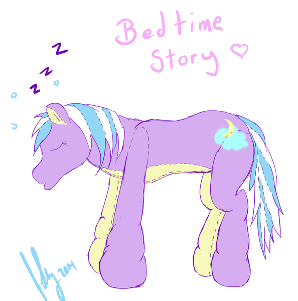 Size: 878x887 | Tagged: artist:sheanar, derpibooru import, oc, oc:bedtime story, pillow pony, safe, sleeping, sleeping while standing, solo, unofficial characters only