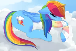 Size: 4500x3000 | Tagged: artist:bread-with-cheeze, clothes, cloud, cloudy, derpibooru import, rainbow dash, safe, sleeping, socks