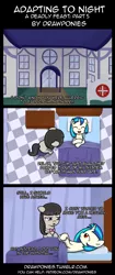 Size: 850x2020 | Tagged: safe, artist:terminuslucis, derpibooru import, octavia melody, vinyl scratch, earth pony, pony, unicorn, vampire, comic:adapting to night, comic:adapting to night: a deadly feast, a deadly feast, comic, hospital