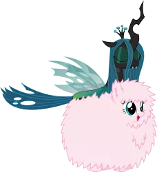 Size: 7455x8192 | Tagged: safe, artist:almostfictional, derpibooru import, queen chrysalis, oc, oc:fluffle puff, absurd resolution, canon x oc, chrysipuff, female, lesbian, shipping, simple background, sleeping, transparent background, vector