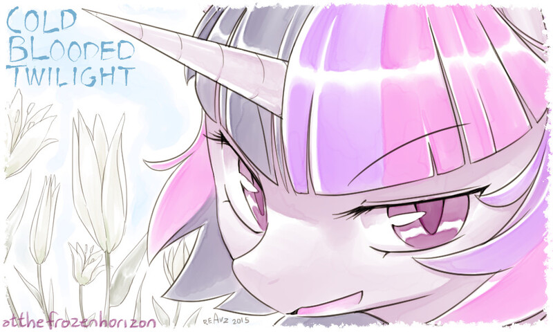 Size: 1000x600 | Tagged: artist:reavz, cold blooded twilight, derpibooru import, safe, solo, twilight sparkle