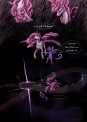 Size: 929x1300 | Tagged: artist:nanhart, comic, derpibooru import, infinity, pink-mane celestia, princess celestia, princess luna, semi-grimdark