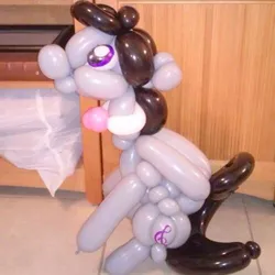 Size: 500x500 | Tagged: artist:noordinaryballoonman, balloon, balloon animal, derpibooru import, inflation, octavia melody, safe, solo, wat, what has science done