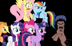 Size: 457x296 | Tagged: applejack, black dynamite, black void, derpibooru import, fluttershy, kill it, mane six, pinkie pie, rainbow dash, rarity, safe, twilight sparkle