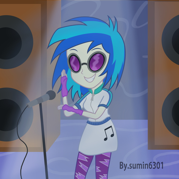 Size: 4658x4659 | Tagged: safe, artist:sumin6301, derpibooru import, vinyl scratch, equestria girls, absurd resolution, pose, solo, ultraman