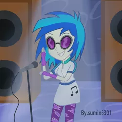 Size: 4658x4659 | Tagged: safe, artist:sumin6301, derpibooru import, vinyl scratch, equestria girls, absurd resolution, pose, solo, ultraman