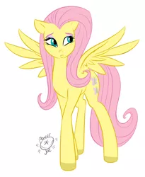 Size: 1280x1559 | Tagged: safe, artist:ponut_joe, derpibooru import, fluttershy, pegasus, pony, eyeshadow, female, makeup, mare, simple background, solo, white background