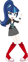 Size: 500x1104 | Tagged: safe, artist:alkonium, artist:imperfectxiii, derpibooru import, shining armor, sonata dusk, equestria girls, clothes, gleaming shield, palette swap, rule 63, shining sonata, simple background, skirt, transparent background, vector