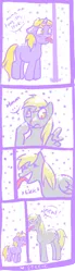 Size: 322x1168 | Tagged: safe, artist:steeve, derpibooru import, derpy hooves, dinky hooves, pegasus, pony, comic, equestria's worst mother, female, mare, stupidity, tongue out, tongue stuck to pole, too dumb to live