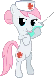 Size: 671x962 | Tagged: suggestive, artist:whittlin, derpibooru import, nurse redheart, earth pony, pony, bipedal, female, licking, mare, solo, syringe, tongue out