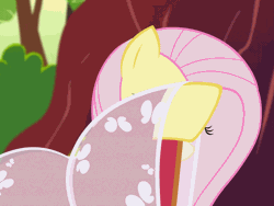 Size: 1280x960 | Tagged: animated, artist:congcong, chinese text, clothes, crossover, cute, derpibooru import, fluttershy, hanfu, open mouth, safe, shyabetes, smiling, solo, the legend of madame white snake