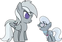 Size: 2013x1372 | Tagged: artist:ideltavelocity, derpibooru import, inkscape, mama silverspeed, mother and daughter, safe, silverspeed, silver spoon, simple background, transparent background